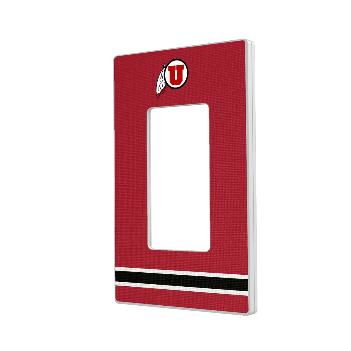 University of Utah Utes Stripe Hidden-Screw Light Switch Plate#Style_Single Rocker