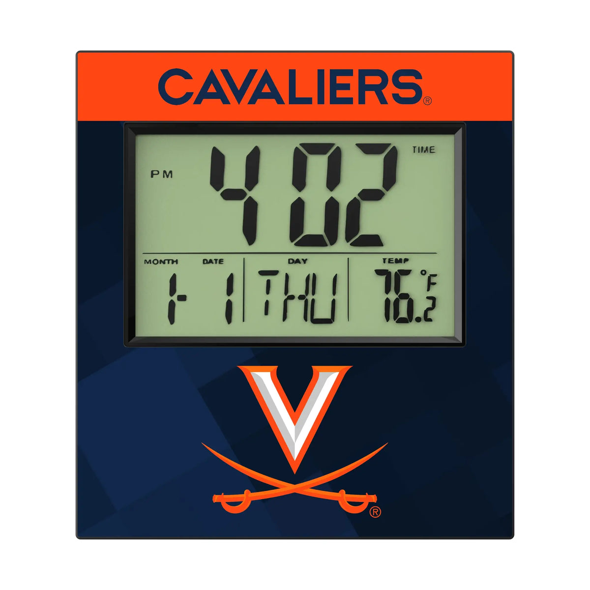 University of Virginia Cavaliers Color Block Wall Clock