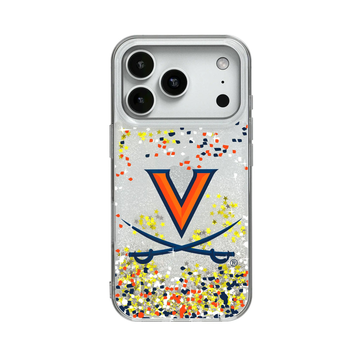 University of Virginia Cavaliers Confetti Glitter Phone Case for Apple iPhone