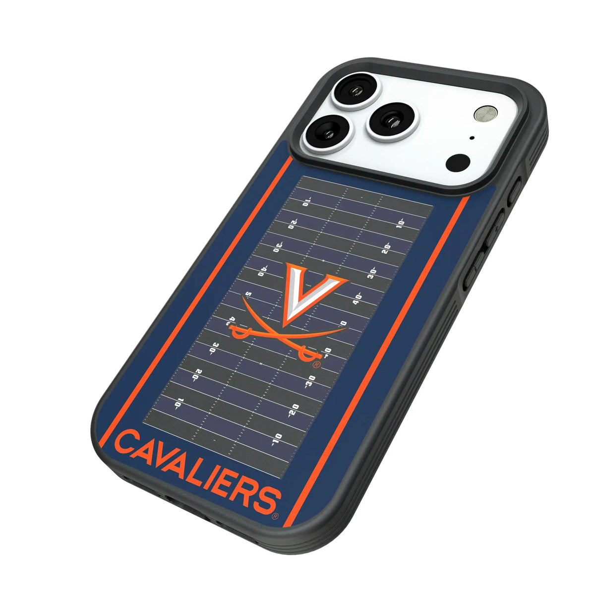 University of Virginia Cavaliers Field iPhone Bump Phone Case for Apple iPhone - Isometric View#Device_iPhone 18 Pro