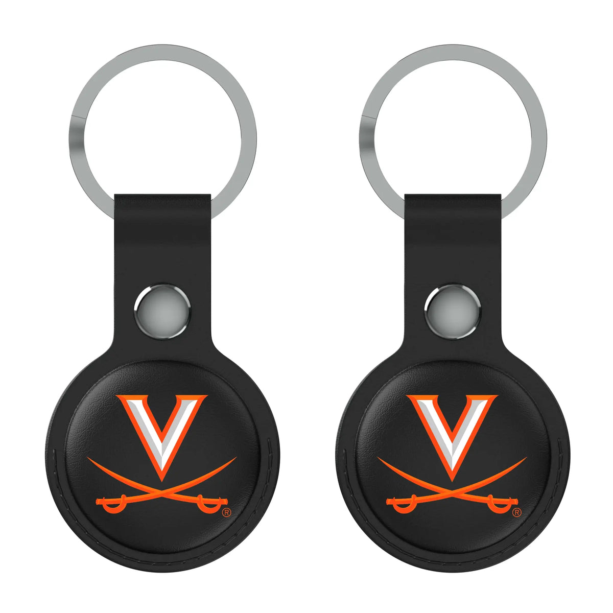 University of Virginia Cavaliers Insignia AirTag Black Airtag Holder 2-Pack