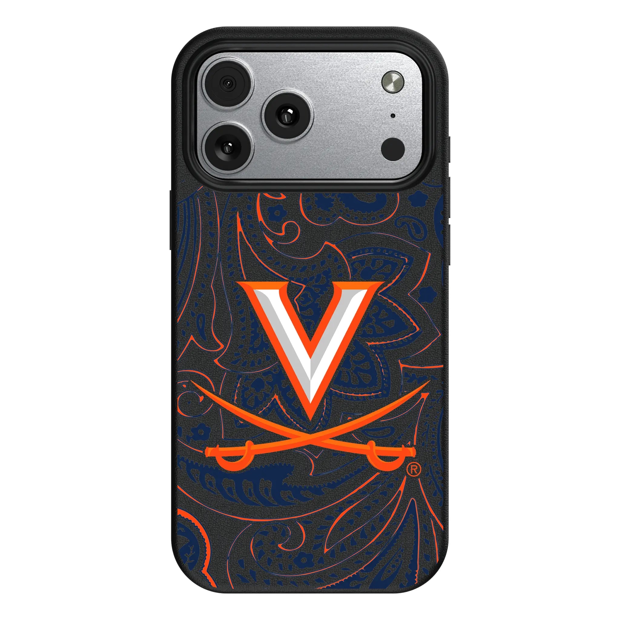 University of Virginia Cavaliers Paisley iPhone MagSafe Compatible Phone Case for Apple iPhone#Device_iPhone 17 Pro Max