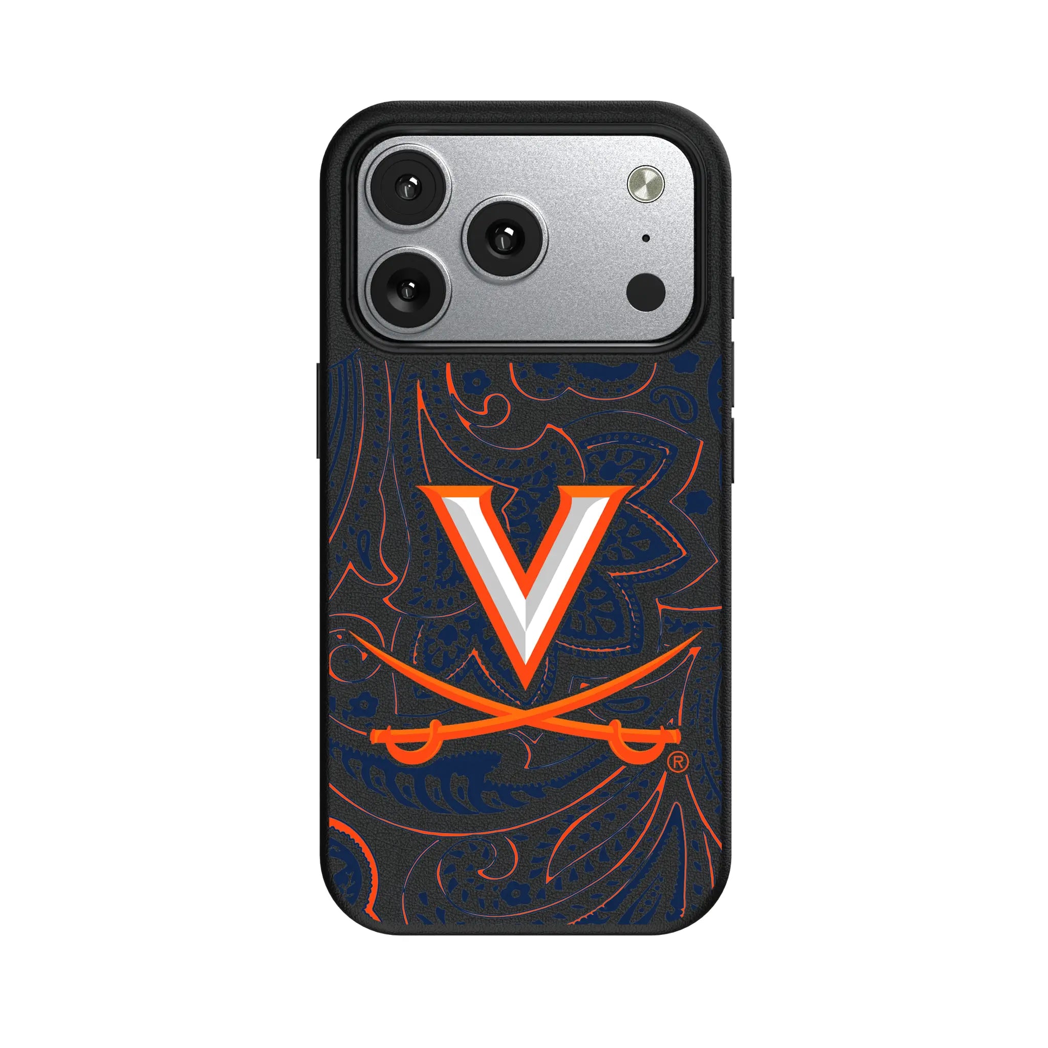 University of Virginia Cavaliers Paisley iPhone MagSafe Compatible Phone Case for Apple iPhone#Device_iPhone 17 Pro