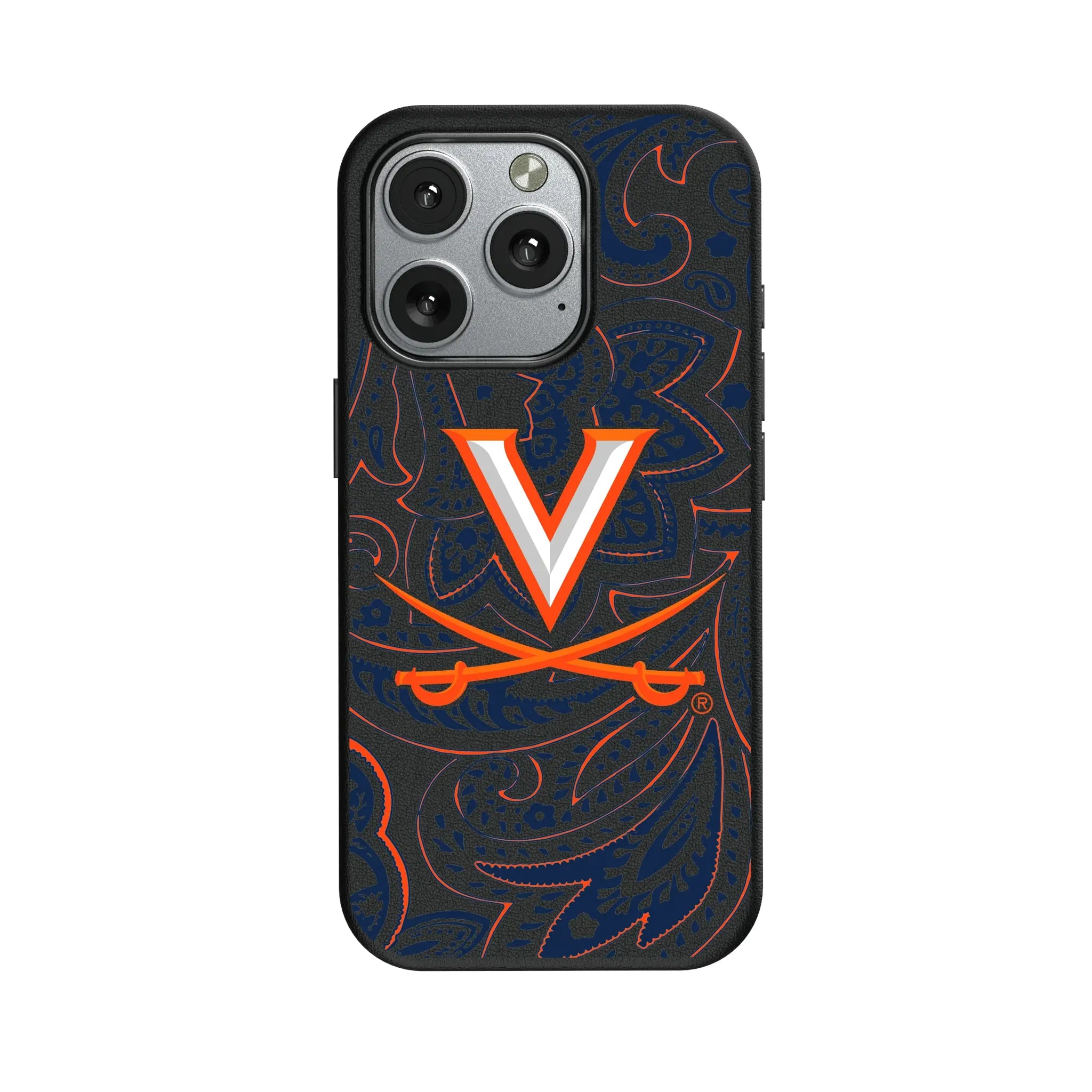 University of Virginia Cavaliers Paisley iPhone MagSafe Compatible Phone Case for Apple iPhone