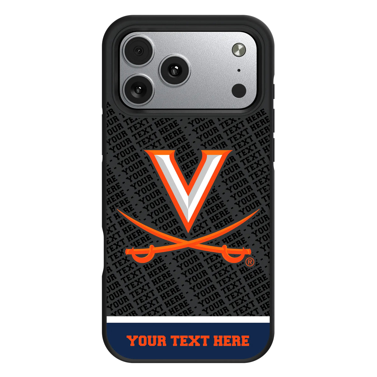 University of Virginia Cavaliers Personalized EndZone Plus iPhone Bump Phone Case for Apple iPhone#Device_iPhone 17 Pro Max