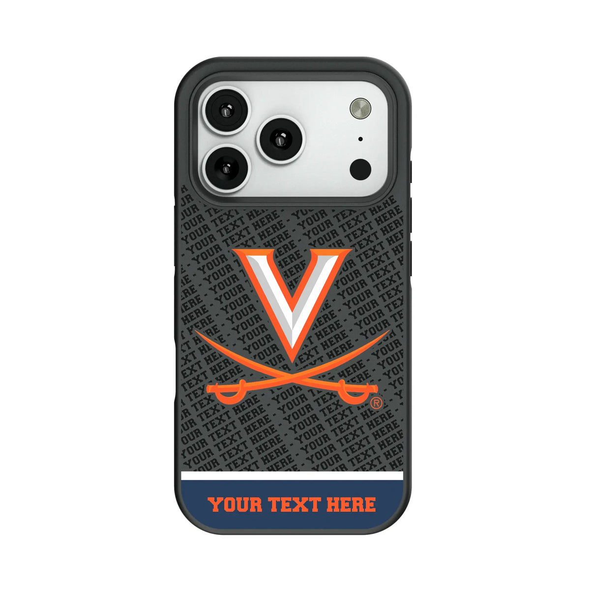 University of Virginia Cavaliers Personalized EndZone Plus Bump Phone Case for Apple iPhone