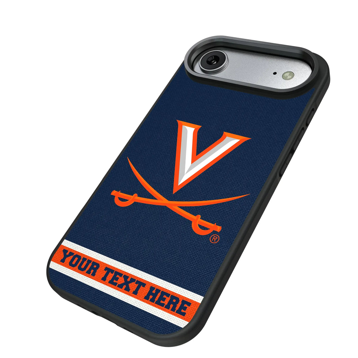 University of Virginia Cavaliers Personalized Stripe iPhone Bump Phone Case for Apple iPhone - Isometric View#Device_iPhone Air