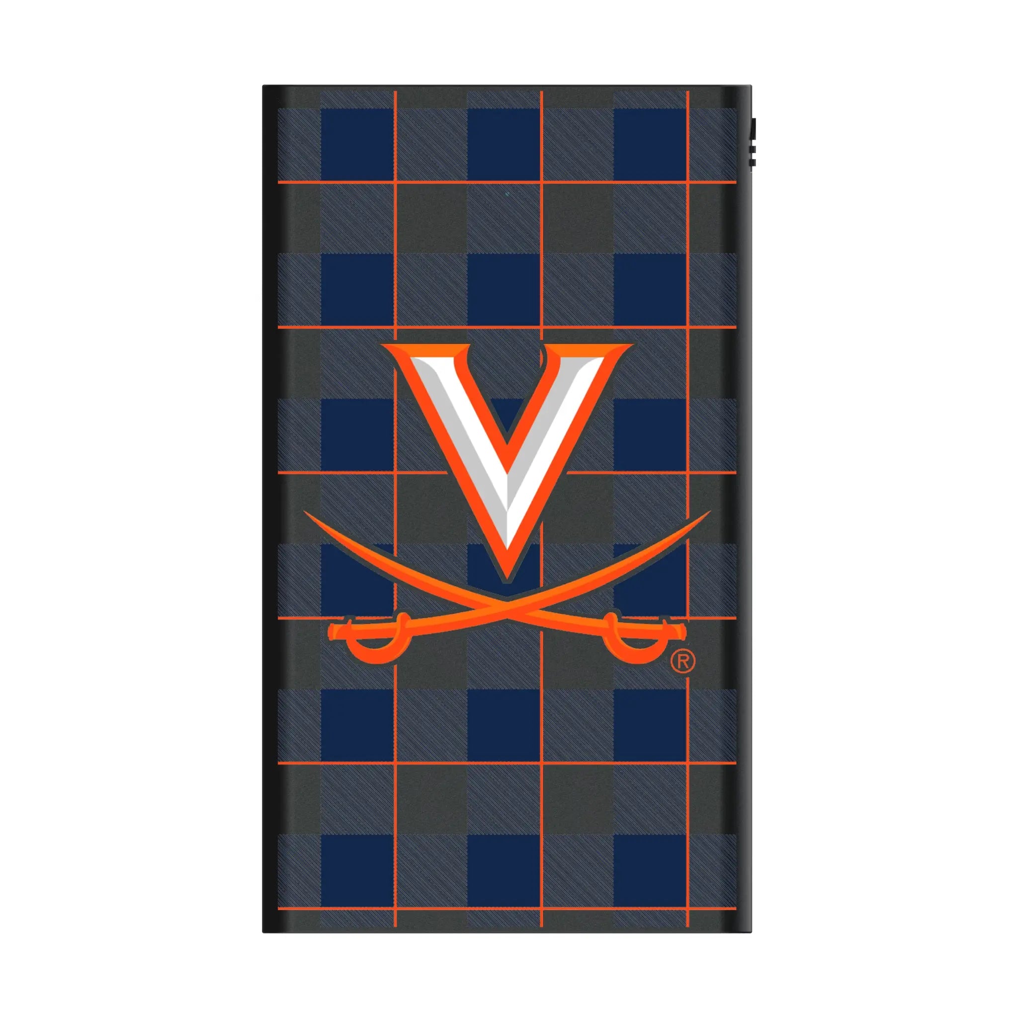 University of Virginia Cavaliers Plaid 5000mAh Flat Power Bank