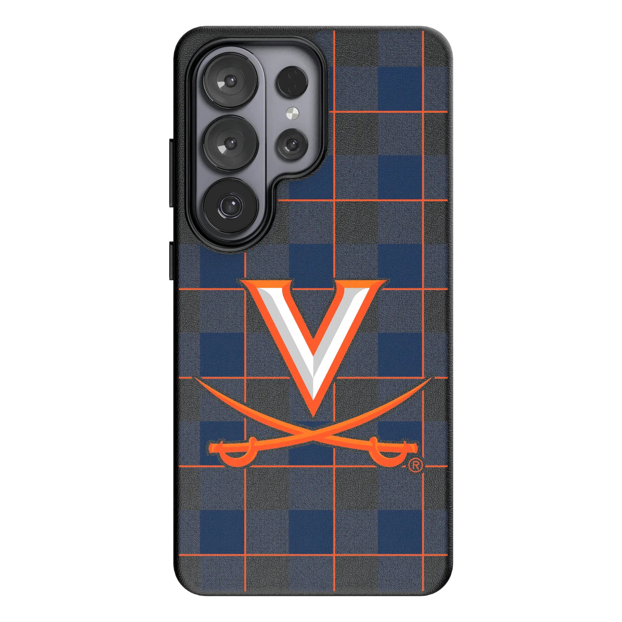 University of Virginia Cavaliers Plaid Galaxy MagSafe Compatible Phone Case for Samsung Galaxy#Device_Galaxy S26 Ultra