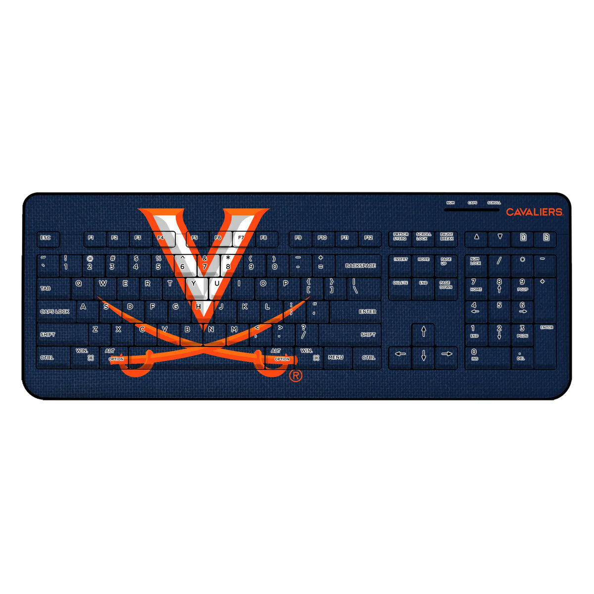 University of Virginia Cavaliers Solid Wireless USB Keyboard