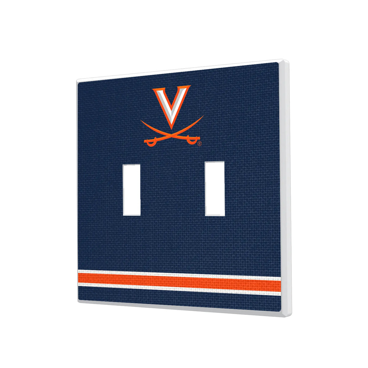 University of Virginia Cavaliers Stripe Hidden-Screw Light Switch Plate#Style_Double Toggle