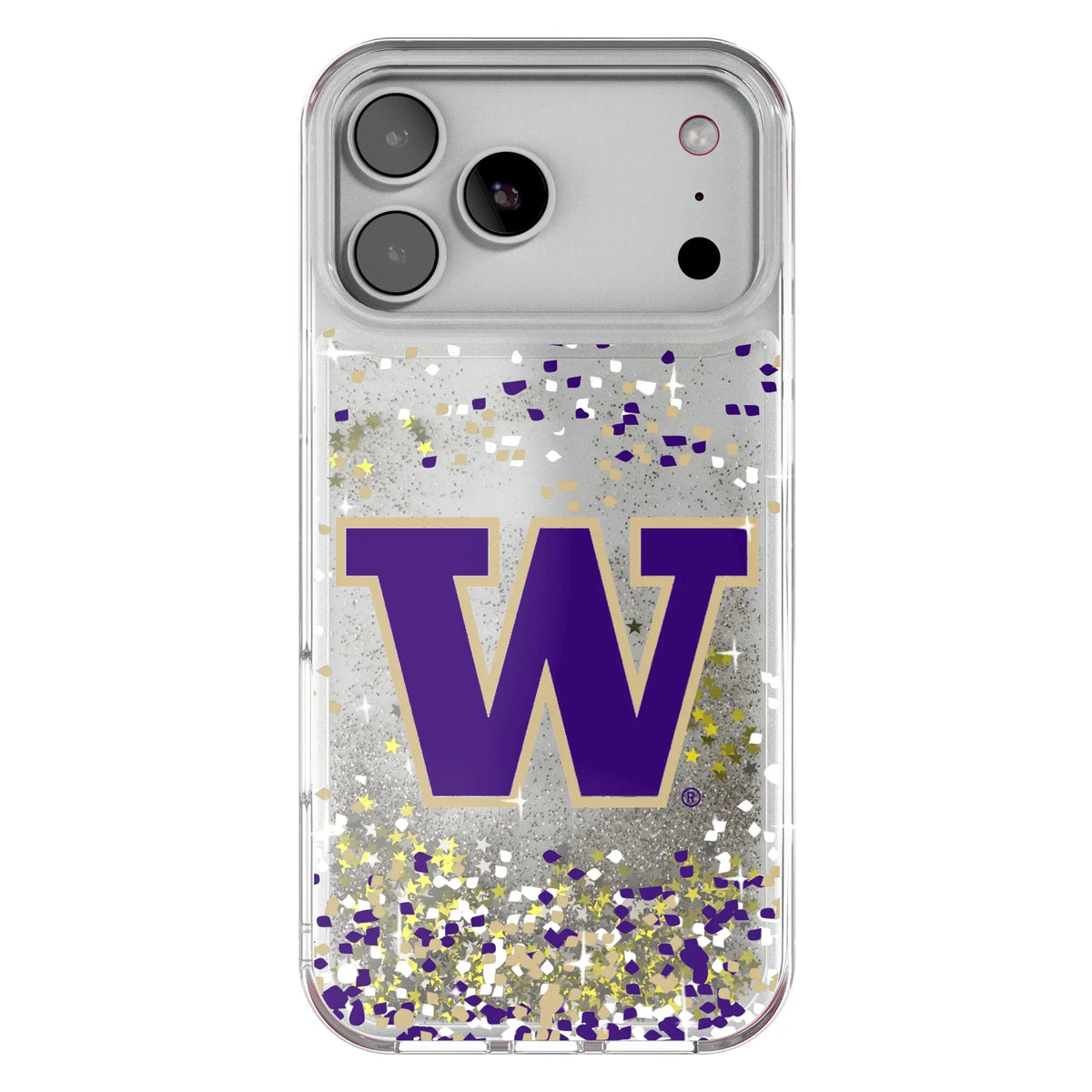 University of Washington Huskies Confetti Glitter Phone Case for Apple iPhone
