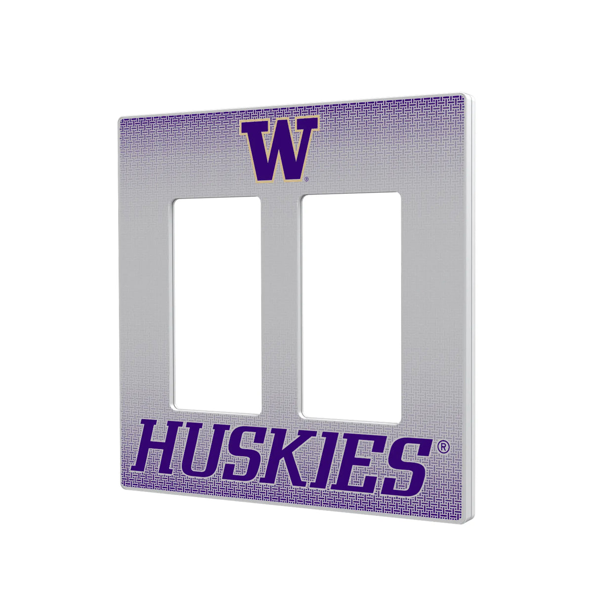 University of Washington Huskies Linen Hidden-Screw Light Switch Plate#Style_Double Rocker