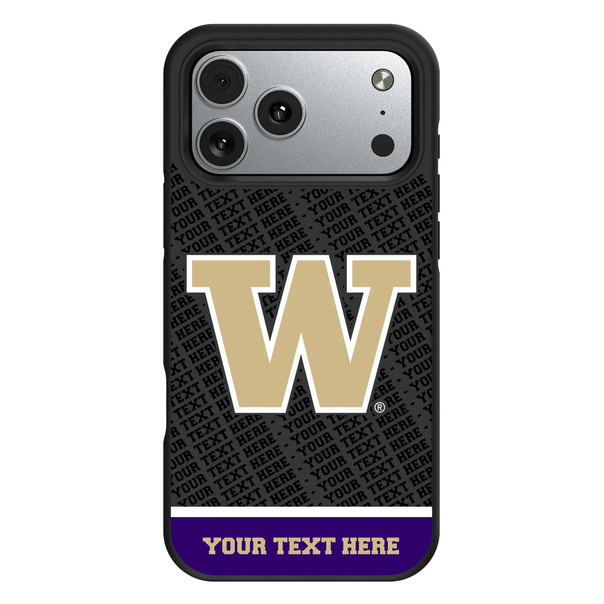 University of Washington Huskies Personalized EndZone Plus iPhone Bump Phone Case for Apple iPhone#Device_iPhone 17 Pro Max