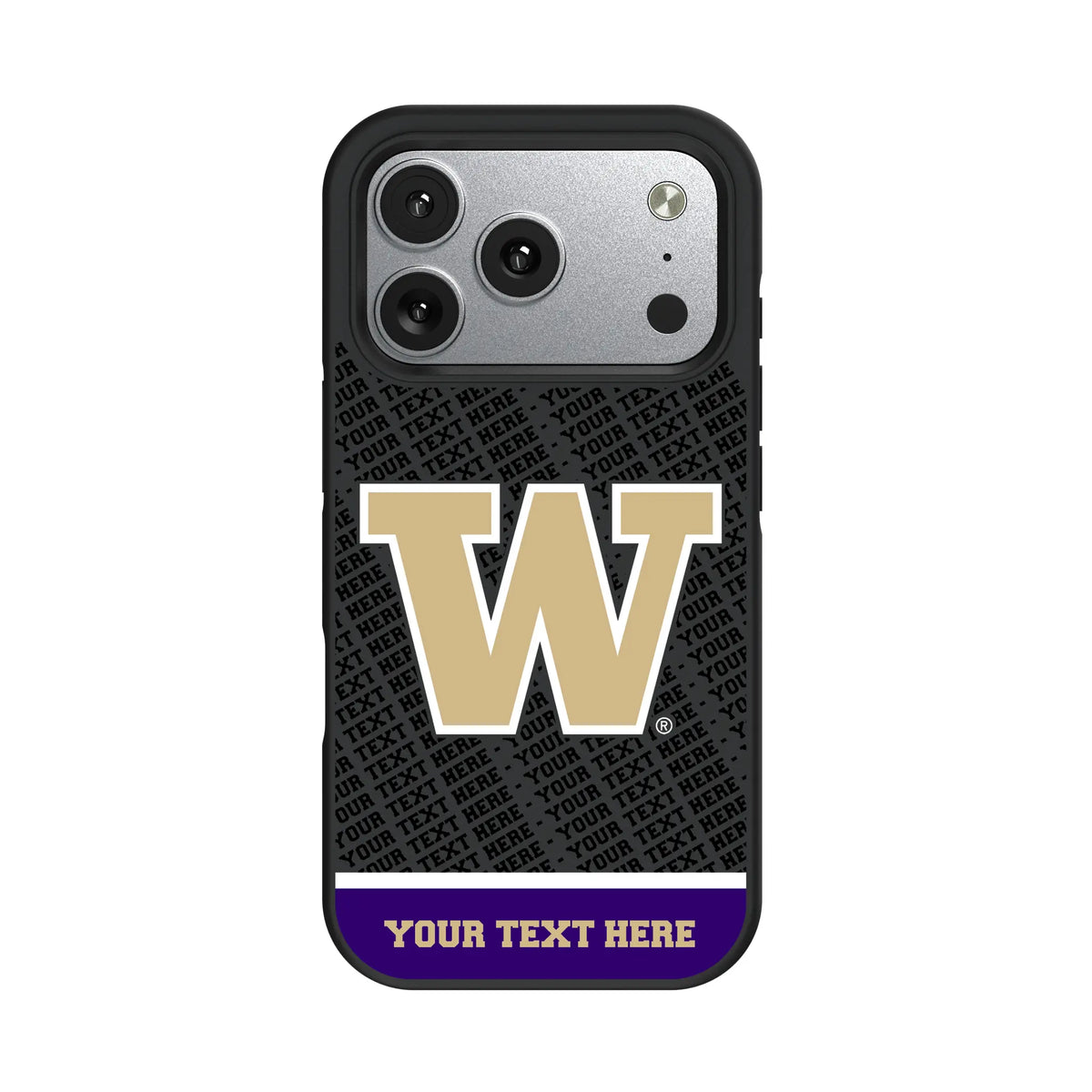 University of Washington Huskies Personalized EndZone Plus iPhone Bump Phone Case for Apple iPhone#Device_iPhone 17 Pro