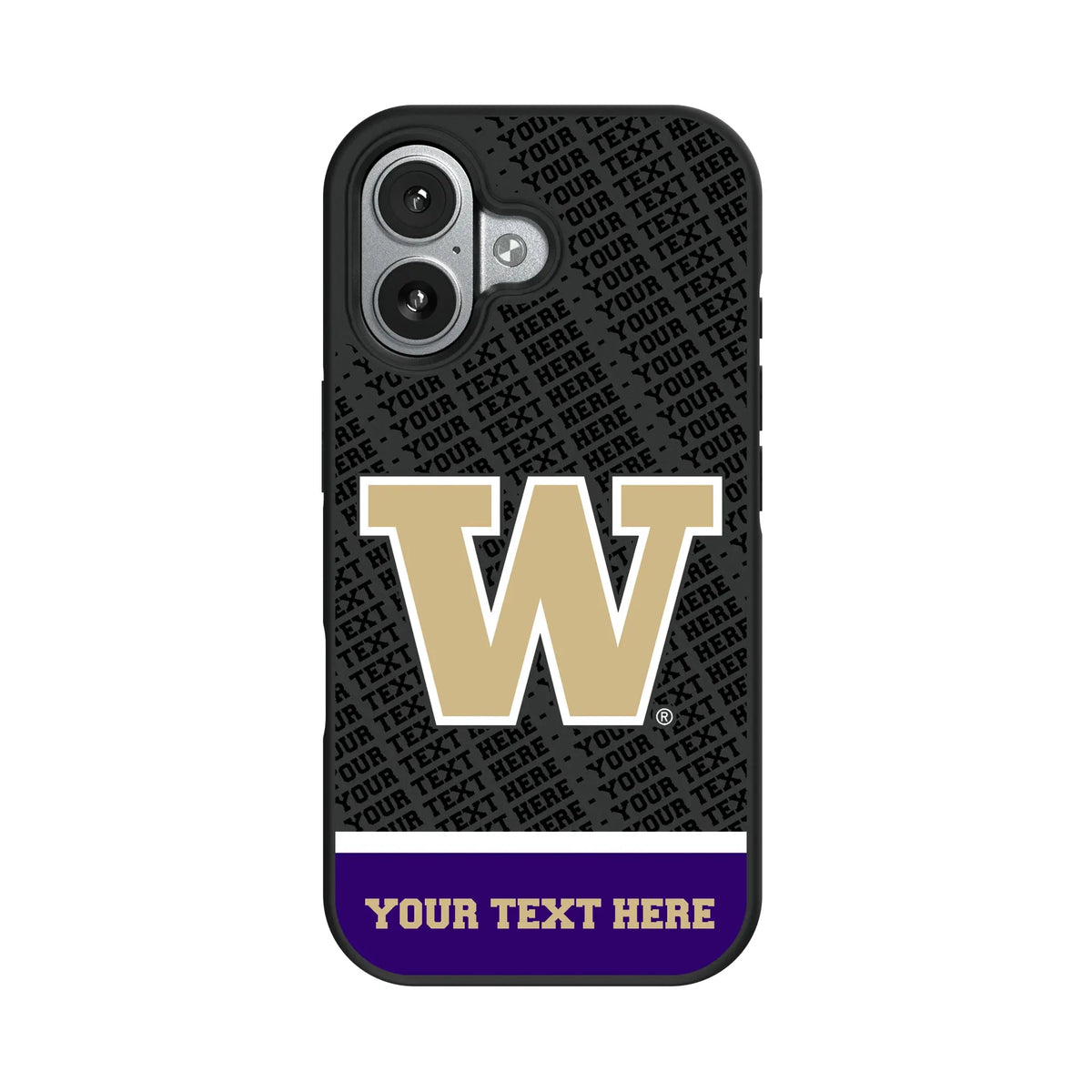 University of Washington Huskies Personalized EndZone Plus iPhone Bump Phone Case for Apple iPhone#Device_iPhone 17
