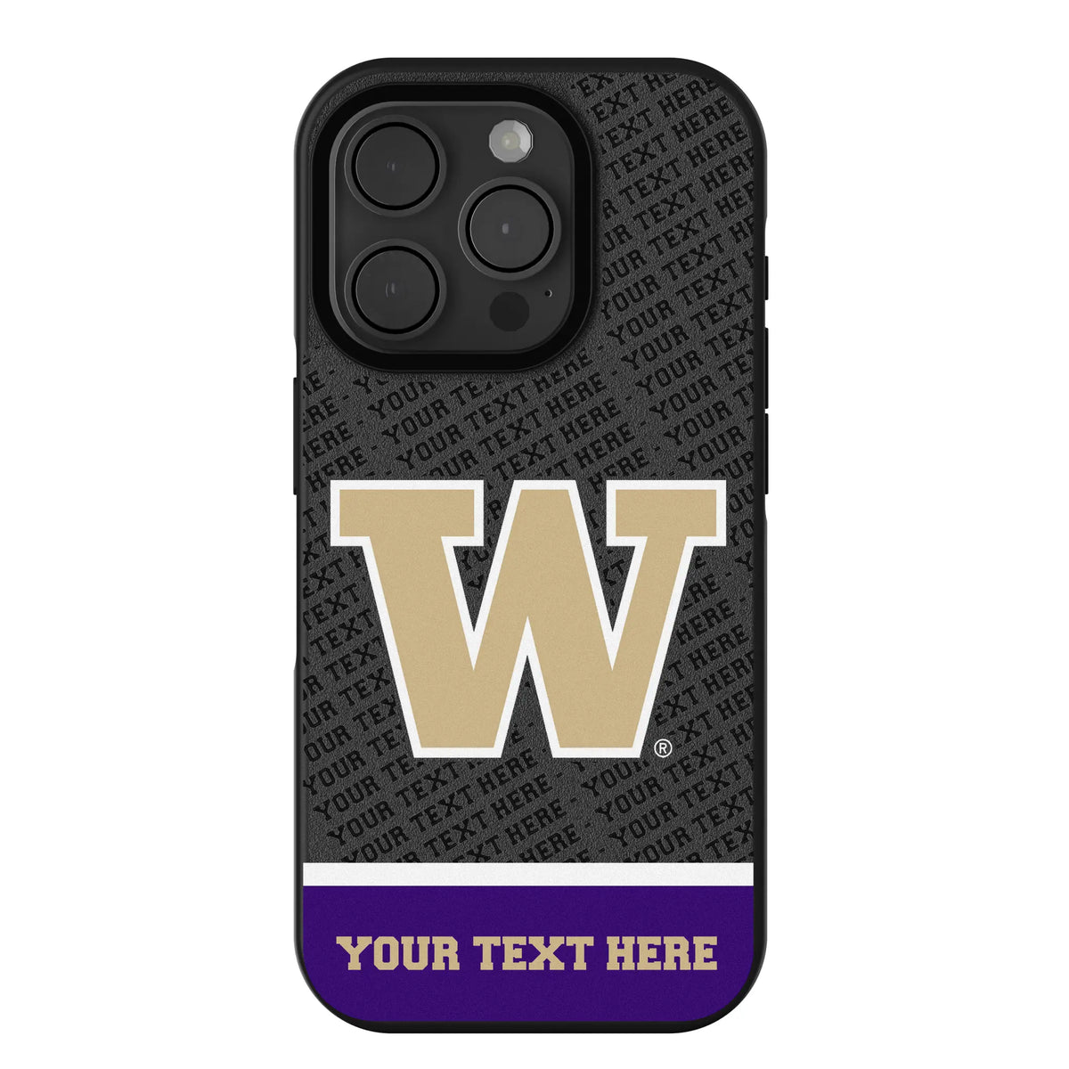 University of Washington Huskies Personalized EndZone Plus iPhone Bump Phone Case for Apple iPhone
