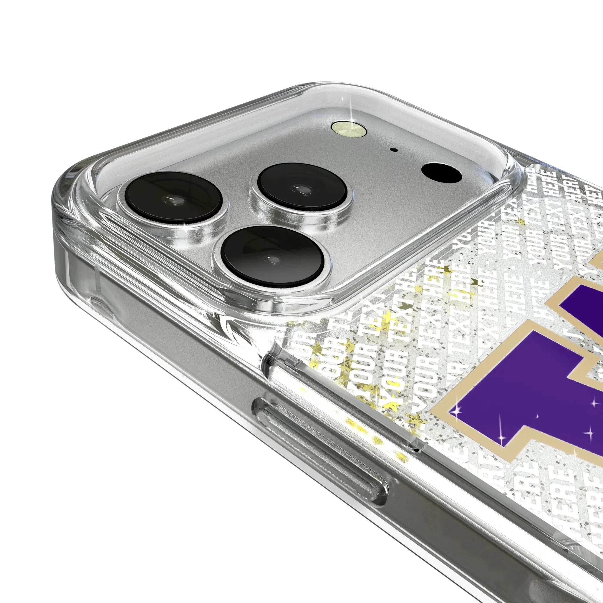 University of Washington Huskies Personalized EndZone Plus iPhone Glitter Phone Case for Apple iPhone - Detail