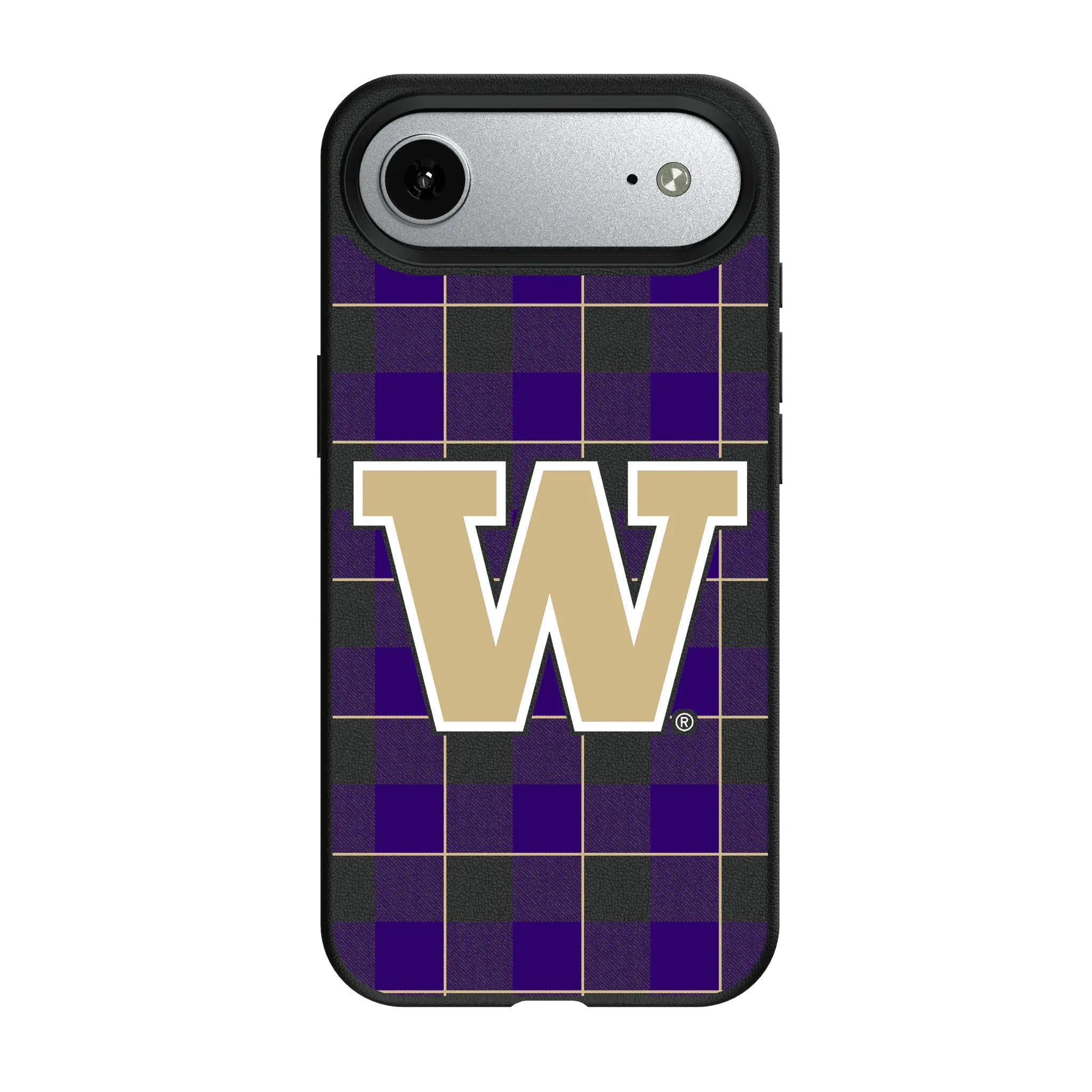 University of Washington Huskies Plaid iPhone MagSafe Compatible Phone Case for Apple iPhone#Device_iPhone Air
