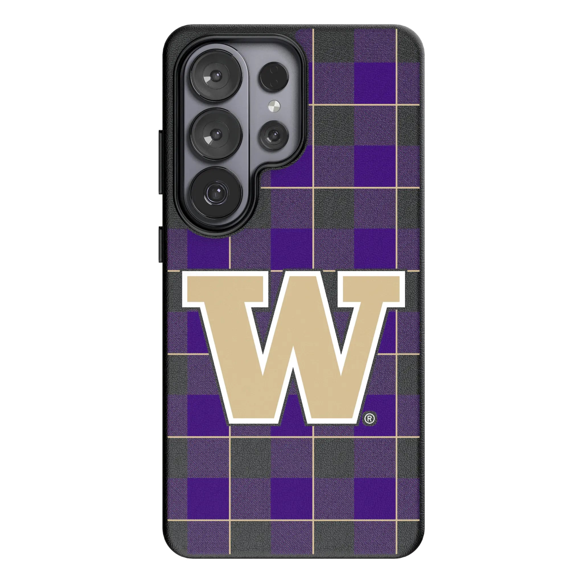 University of Washington Huskies Plaid Galaxy MagSafe Compatible Phone Case for Samsung Galaxy#Device_Galaxy S26 Ultra