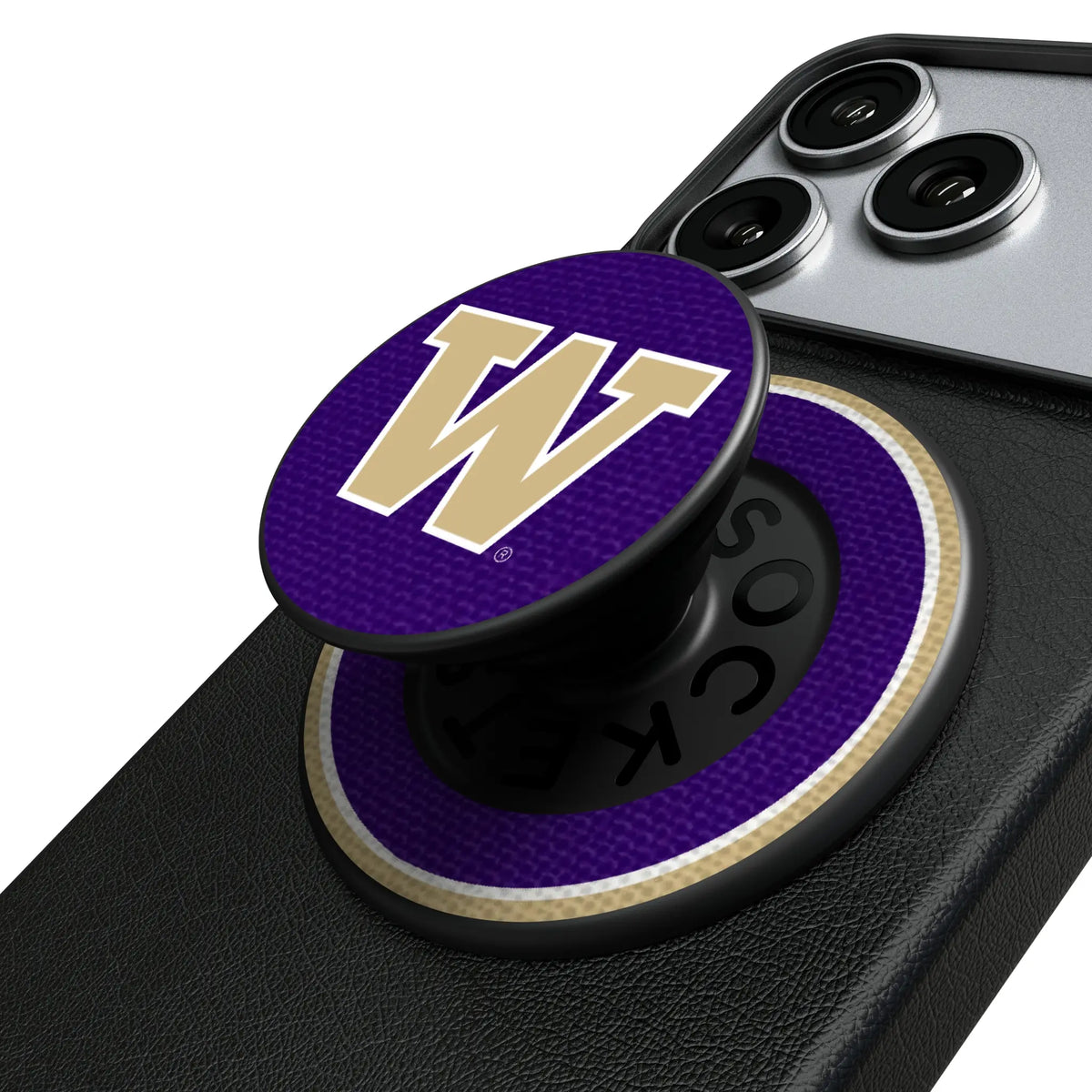 University of Washington Huskies Stripe Popsockets Round Magnetic