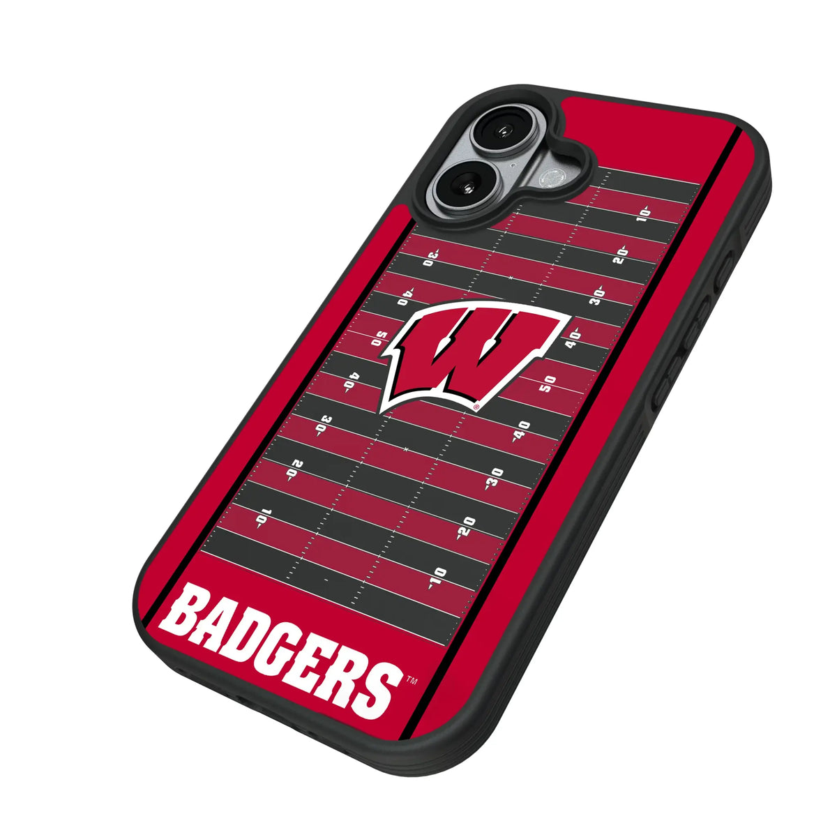 University of Wisconsin Badgers Field iPhone Bump Phone Case for Apple iPhone - Isometric View#Device_iPhone 17