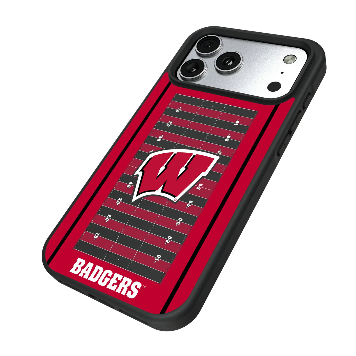 University of Wisconsin Badgers Field iPhone Bump Phone Case for Apple iPhone - Isometric View#Device_iPhone 17 Pro Max