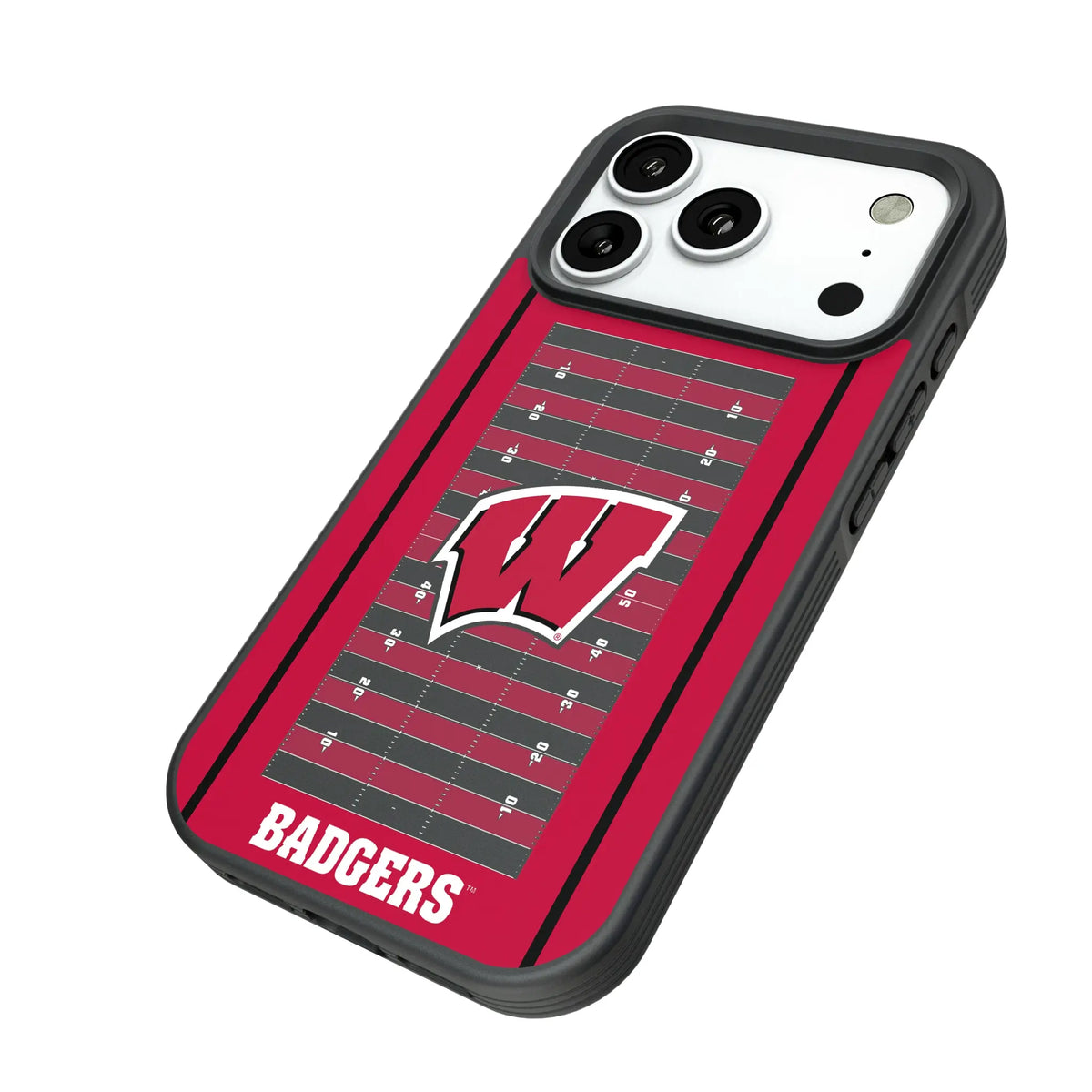 University of Wisconsin Badgers Field iPhone Bump Phone Case for Apple iPhone - Isometric View#Device_iPhone 18 Pro