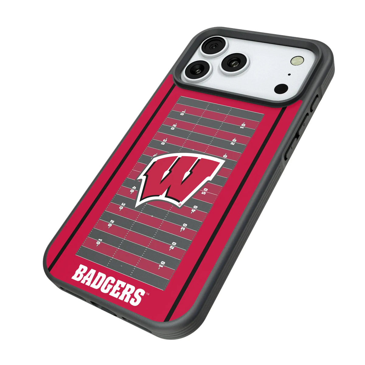 University of Wisconsin Badgers Field iPhone Bump Phone Case for Apple iPhone - Isometric View#Device_iPhone 18 Pro Max