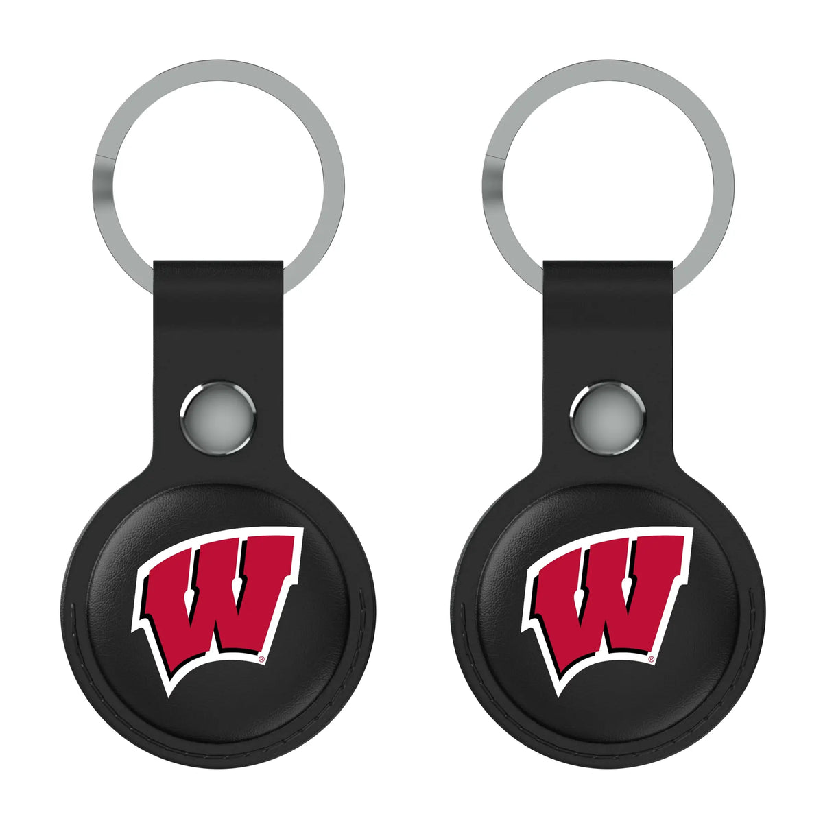 University of Wisconsin Badgers Insignia AirTag Black Airtag Holder 2-Pack