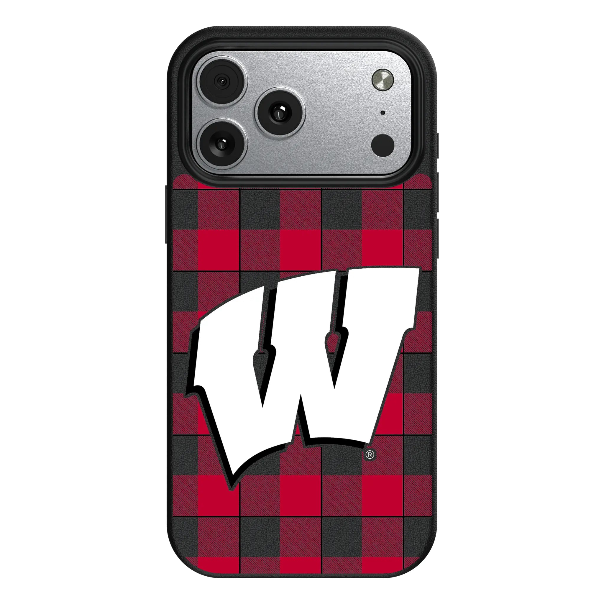University of Wisconsin Badgers Plaid iPhone MagSafe Compatible Phone Case for Apple iPhone#Device_iPhone 17 Pro Max