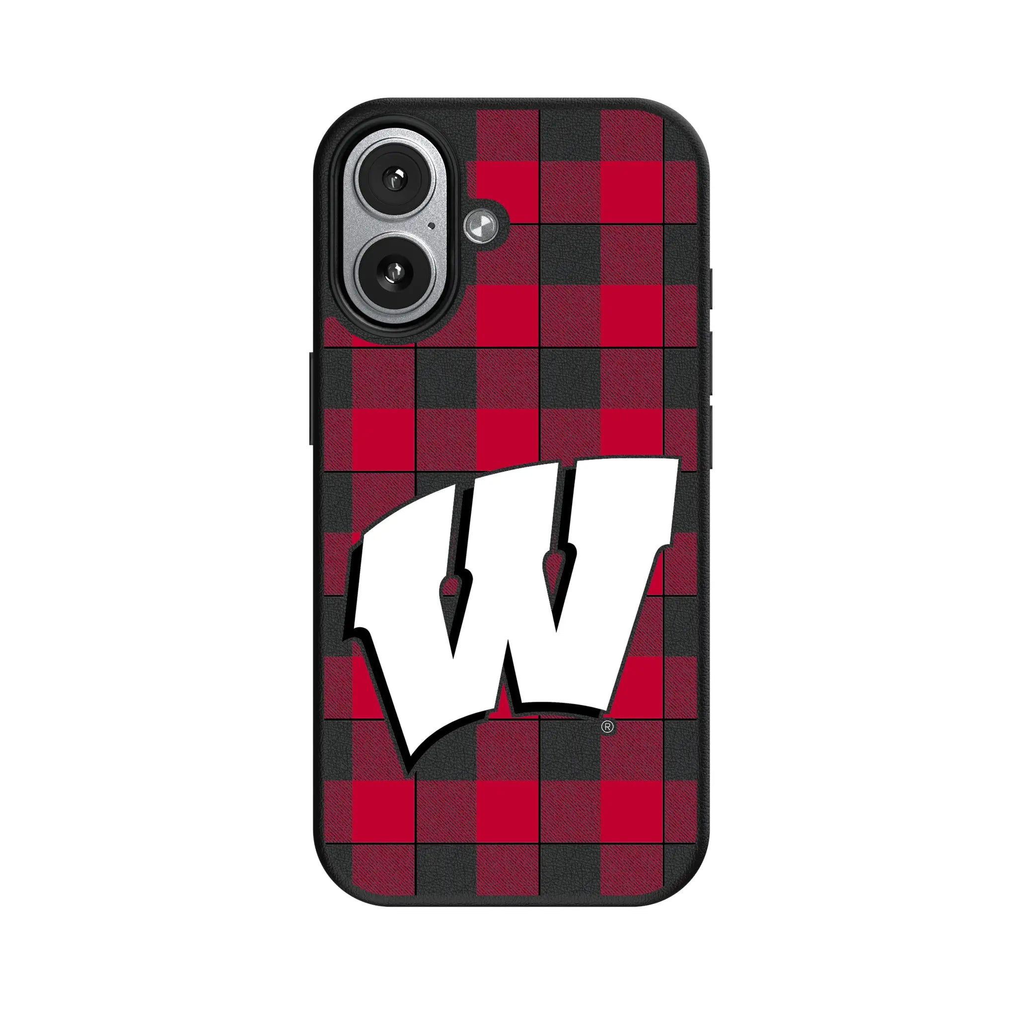 University of Wisconsin Badgers Plaid iPhone MagSafe Compatible Phone Case for Apple iPhone#Device_iPhone 17