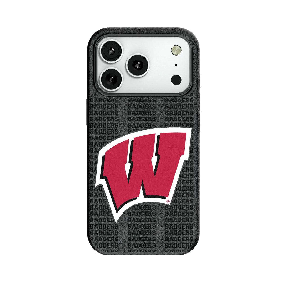 University of Wisconsin Badgers Text Backdrop MagSafe Compatible Phone Case for Apple iPhone