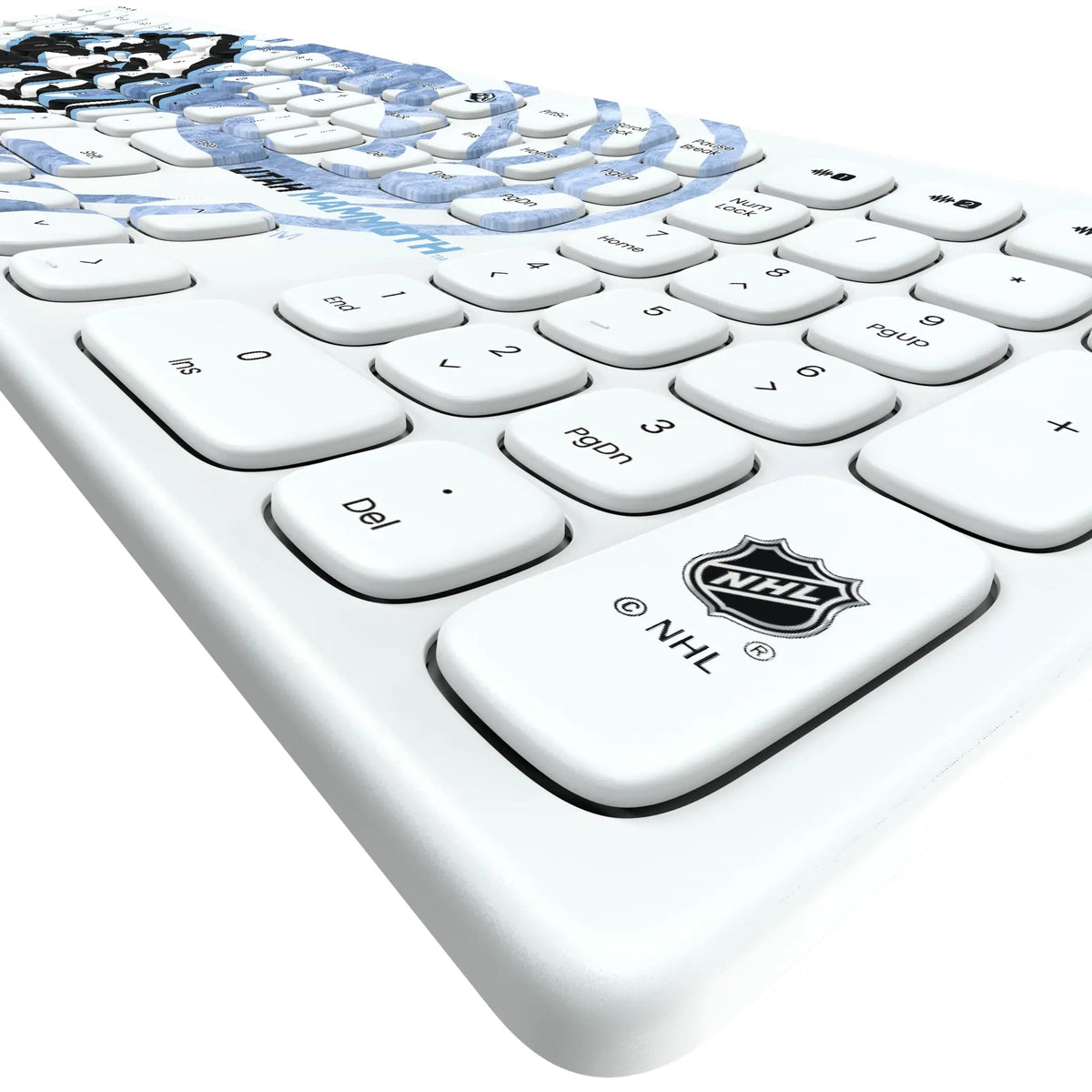 Utah Mammoth Ice Tilt KKB605 Curved Wireless Keyboard - Detail