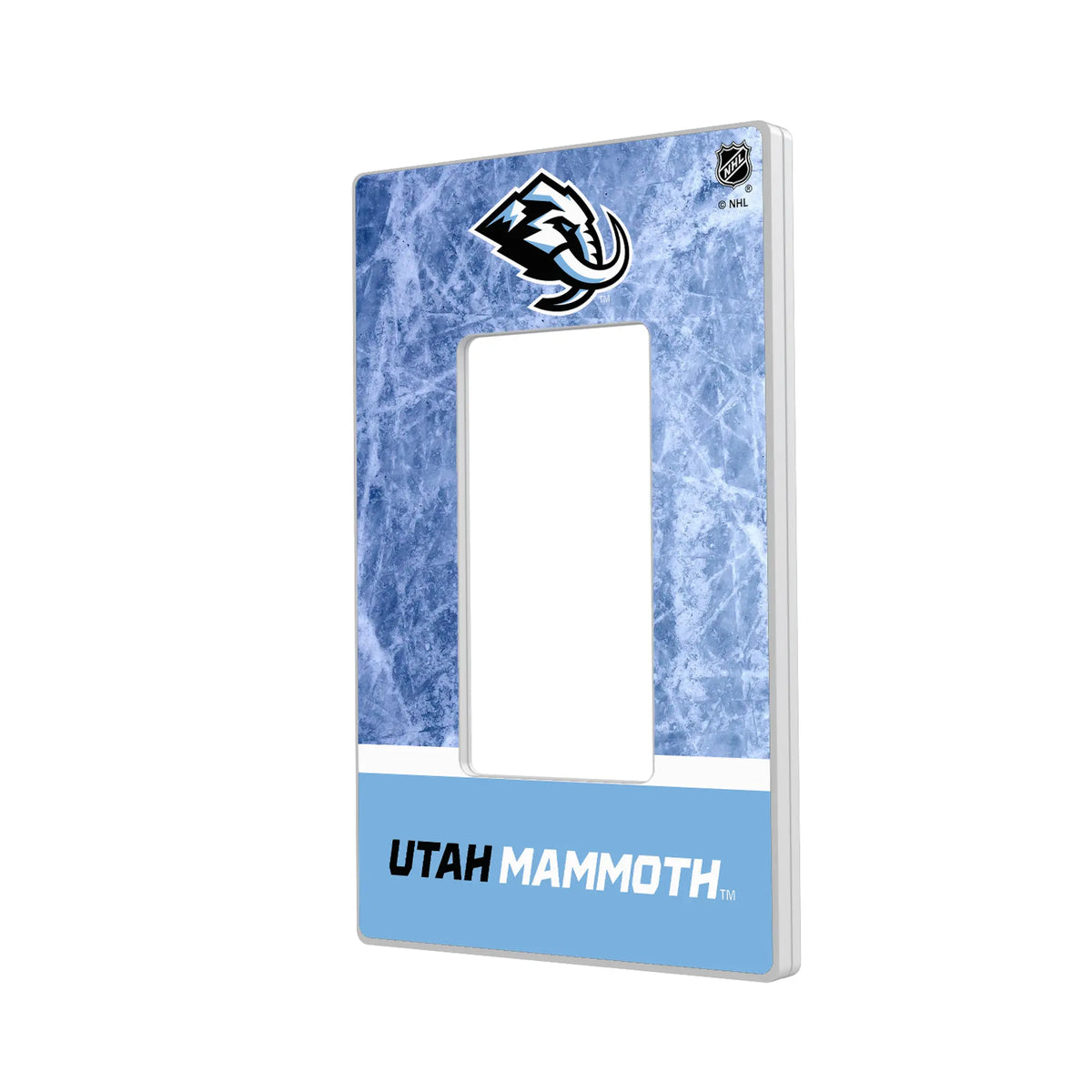Utah Mammoth Ice Wordmark Hidden-Screw Light Switch Plate#Style_Single Rocker