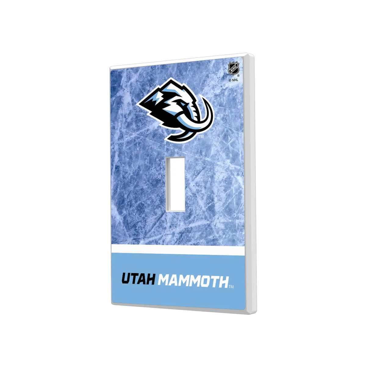 Utah Mammoth Ice Wordmark Hidden-Screw Light Switch Plate#Style_Single Toggle