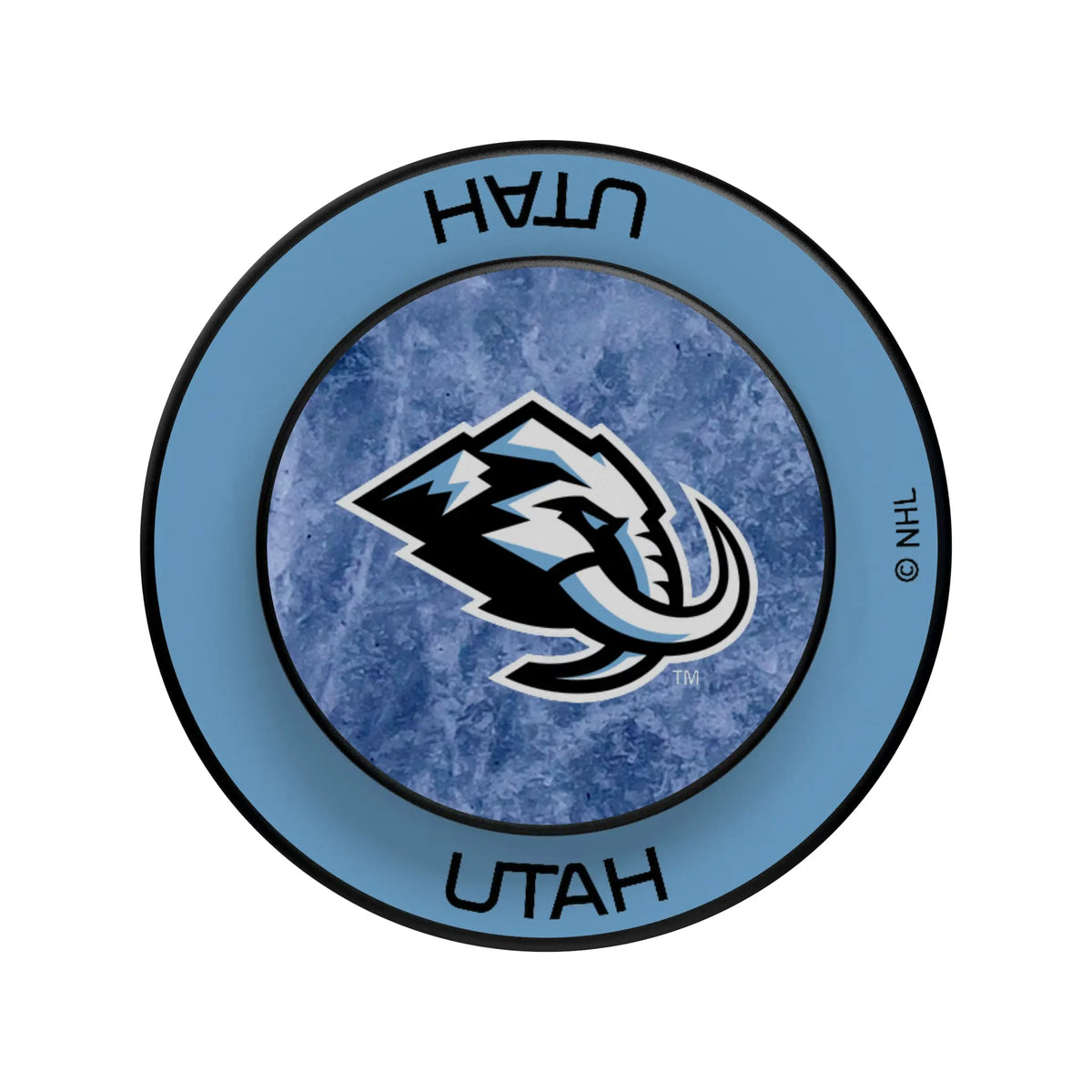 Utah Mammoth Ice Wordmark Popsockets Round Magnetic