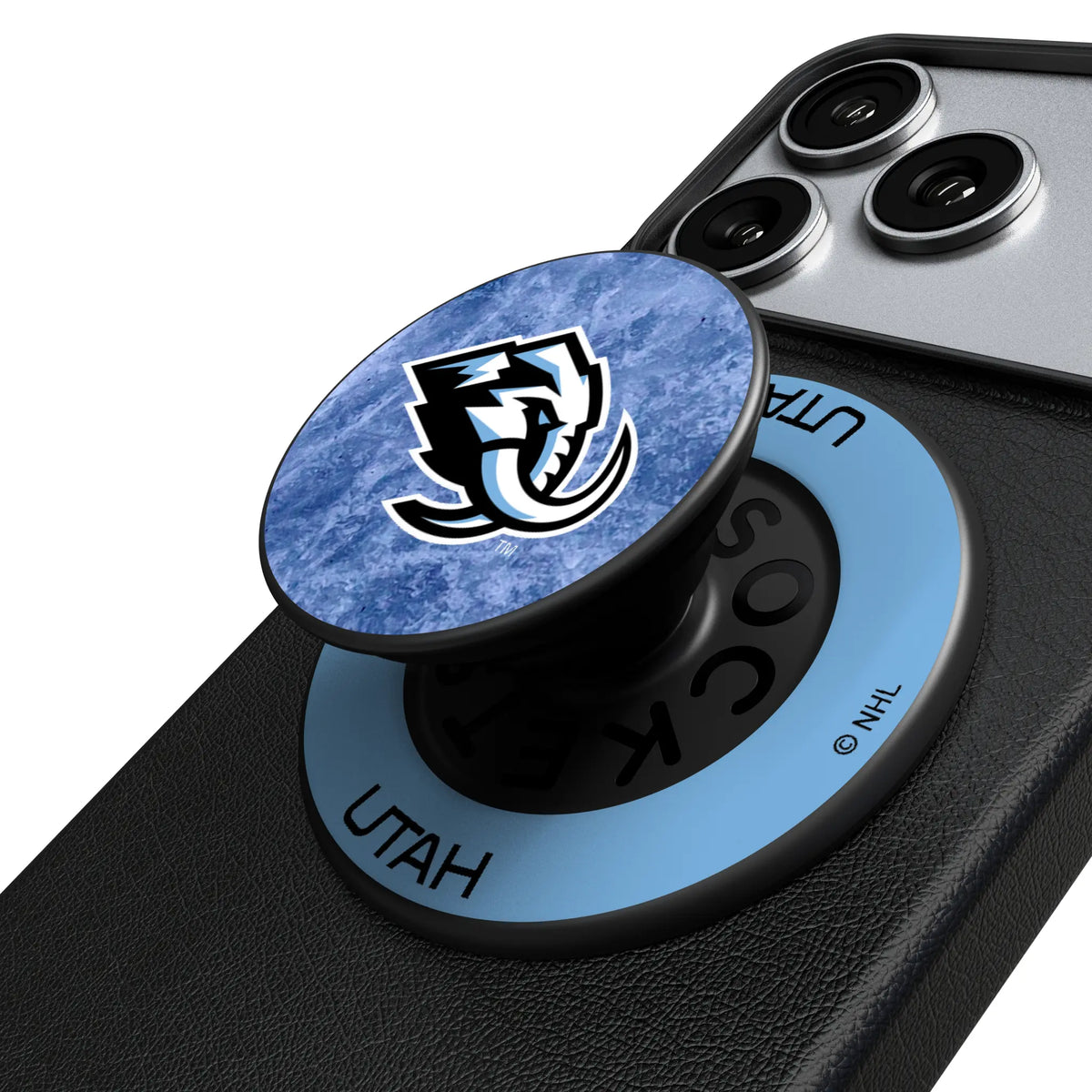 Utah Mammoth Ice Wordmark Popsockets Round Magnetic
