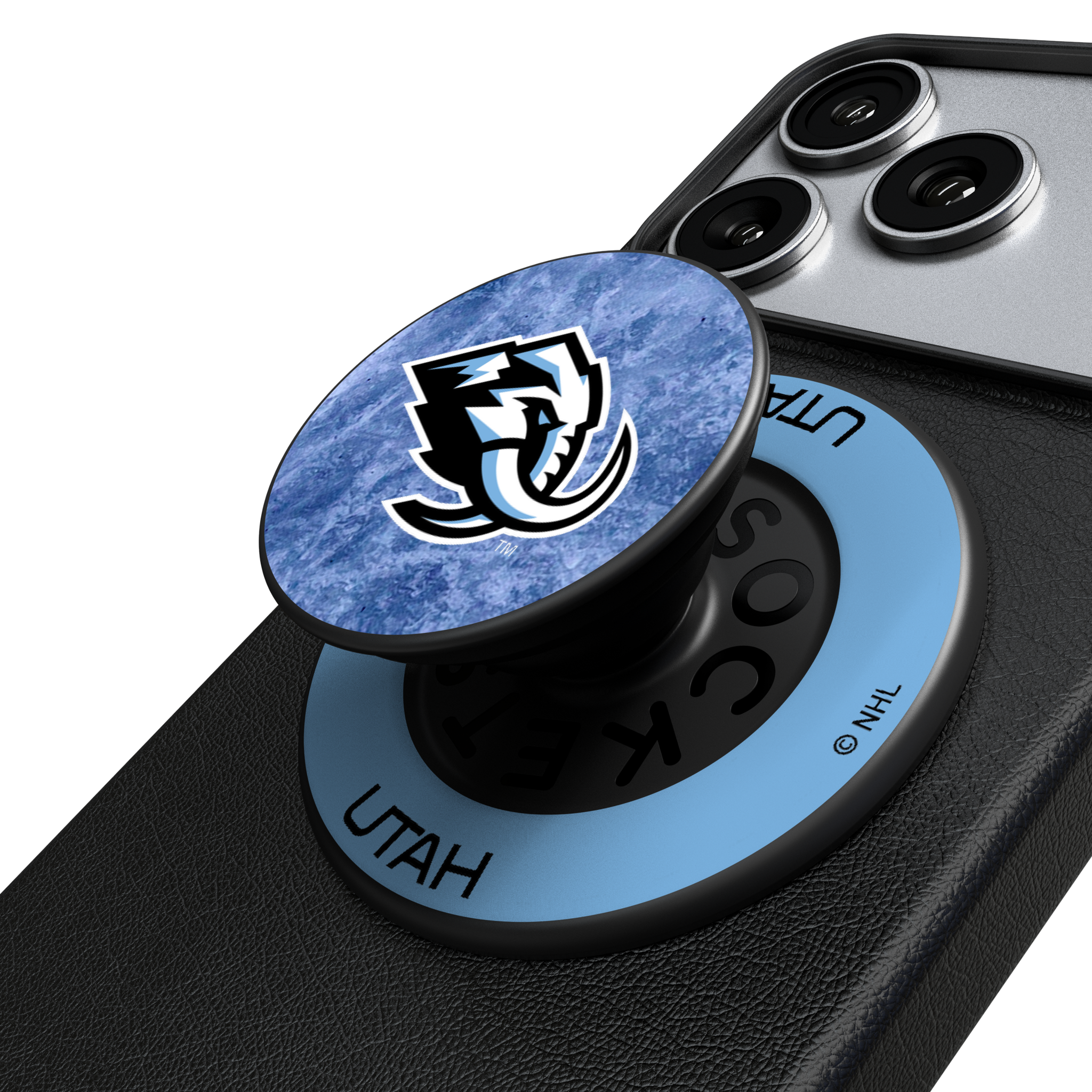 Utah Mammoth Ice Wordmark Popsockets Round Magnetic