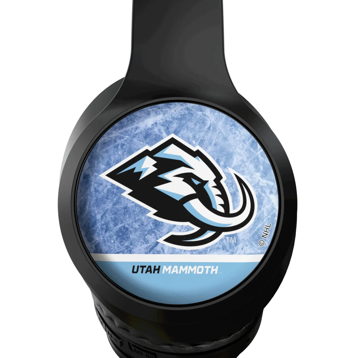 Utah Mammoth Ice Wordmark Wireless Over-Ear Headphones With Case - Detail