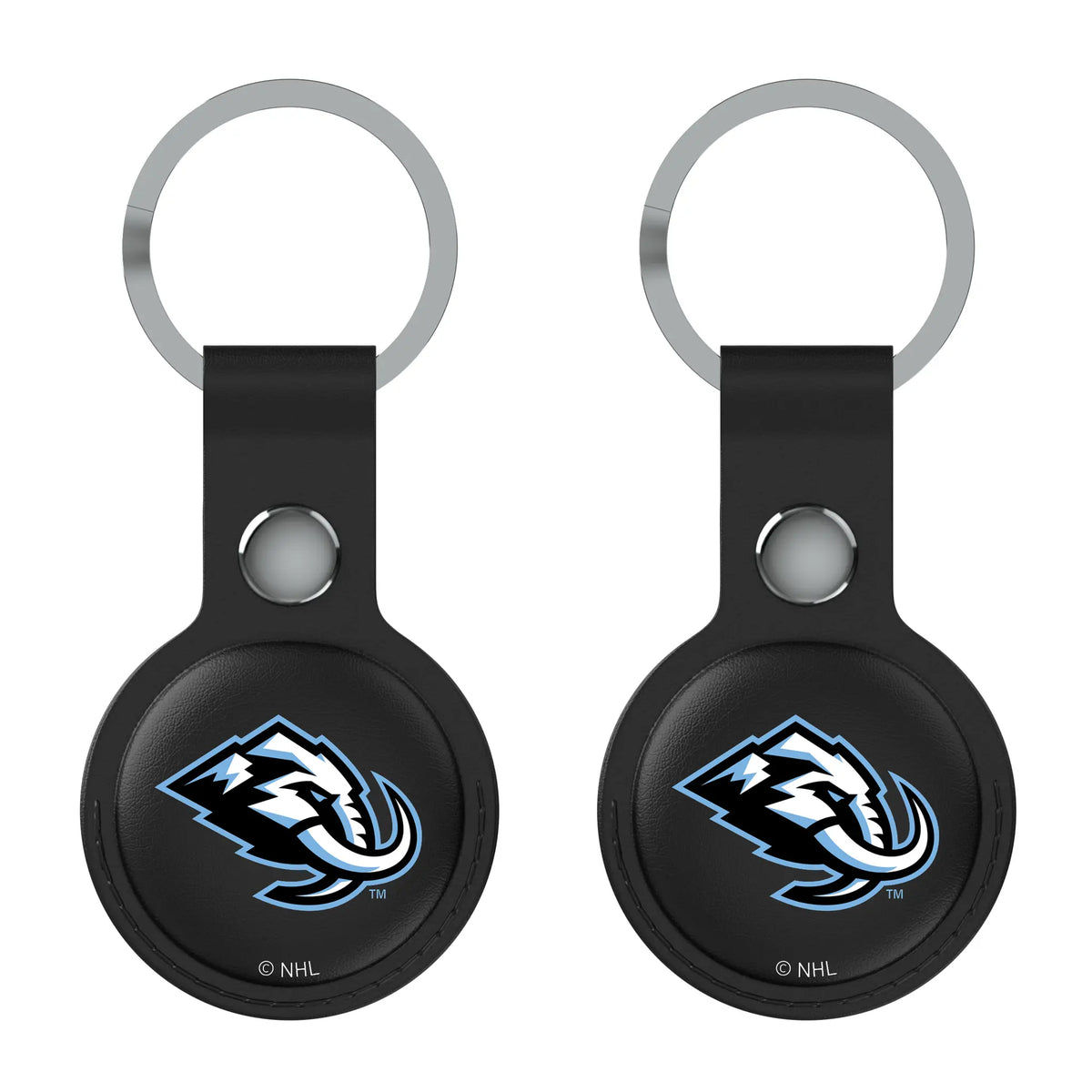 Utah Mammoth Insignia AirTag Black Airtag Holder 2-Pack