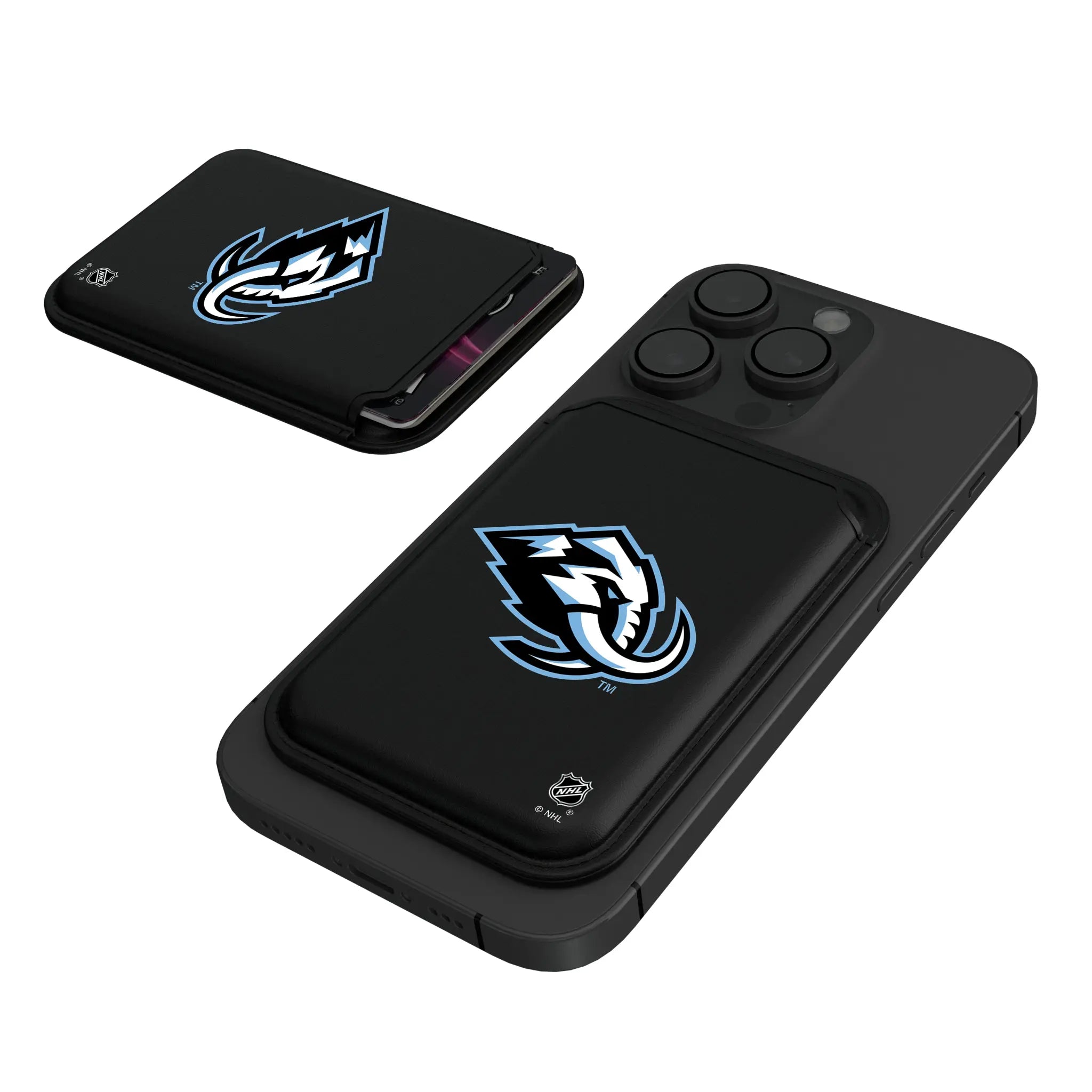 Utah Mammoth Insignia Black Magnetic Credit Card Wallet