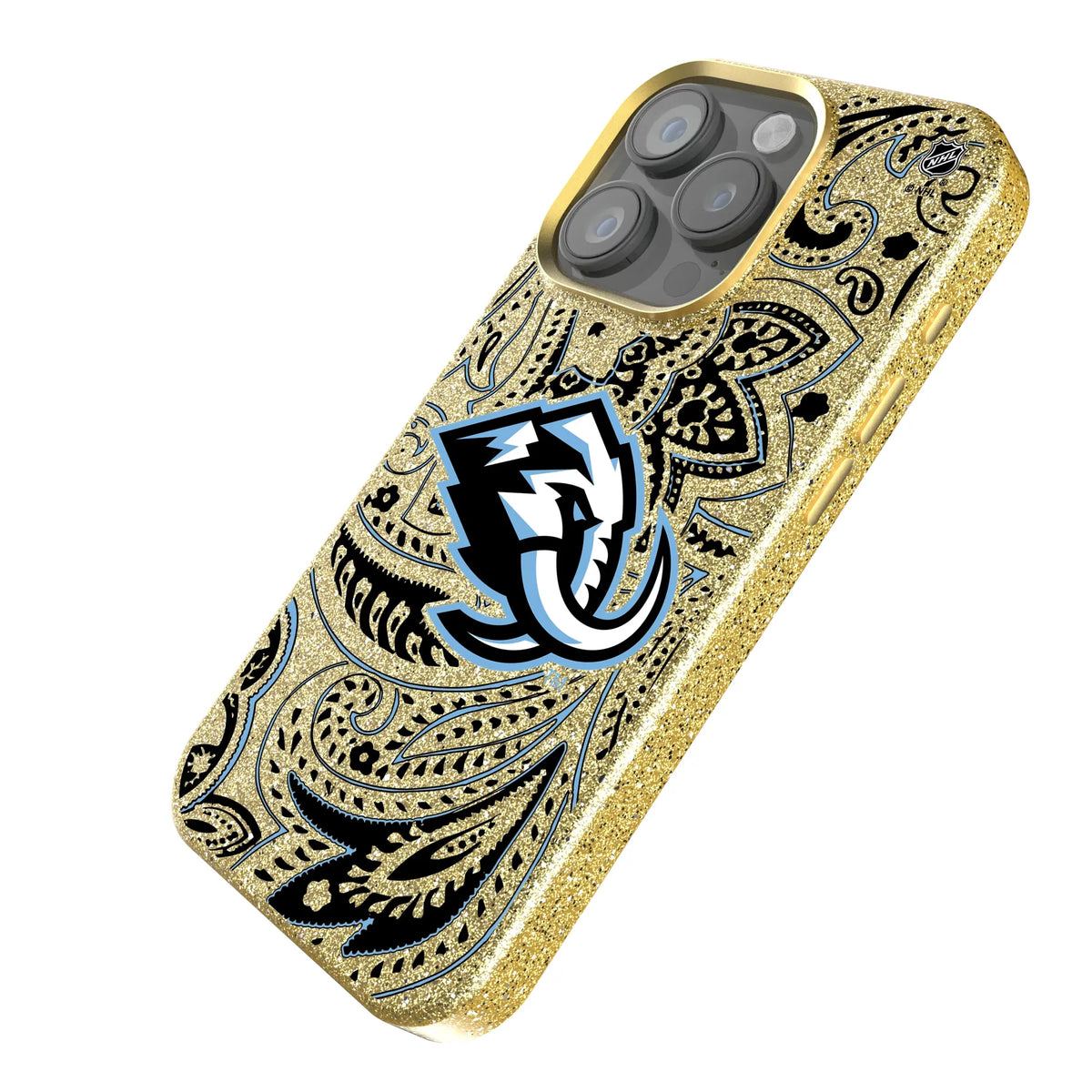 Utah Mammoth Paisley iPhone Bling Phone Case for Apple iPhone - Isometric View