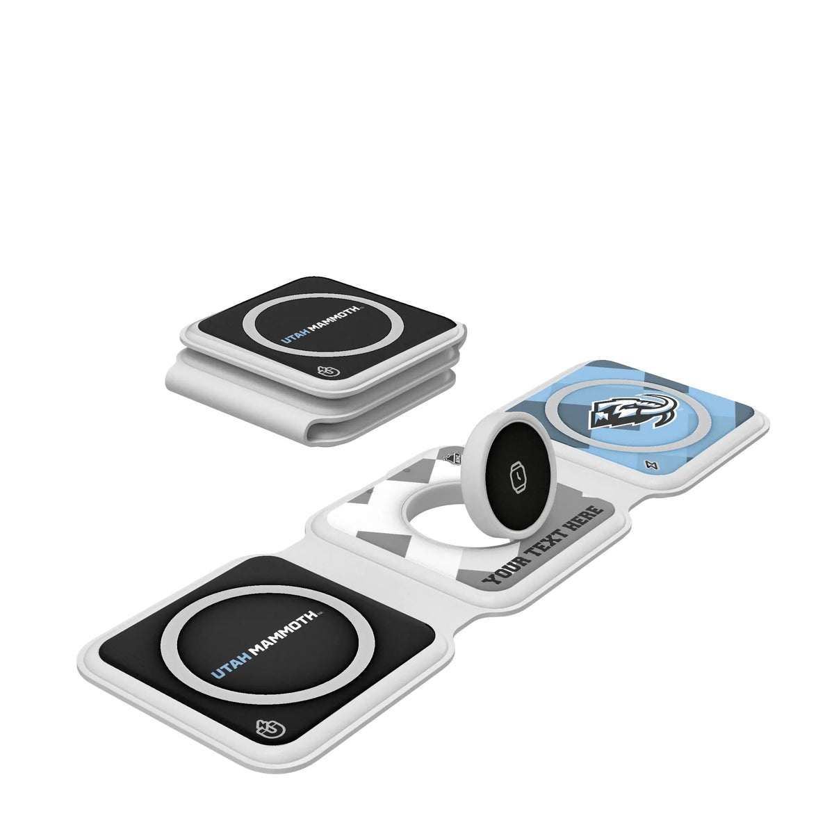 Utah Mammoth Personalized Color Block Foldable 3 in 1 Charger