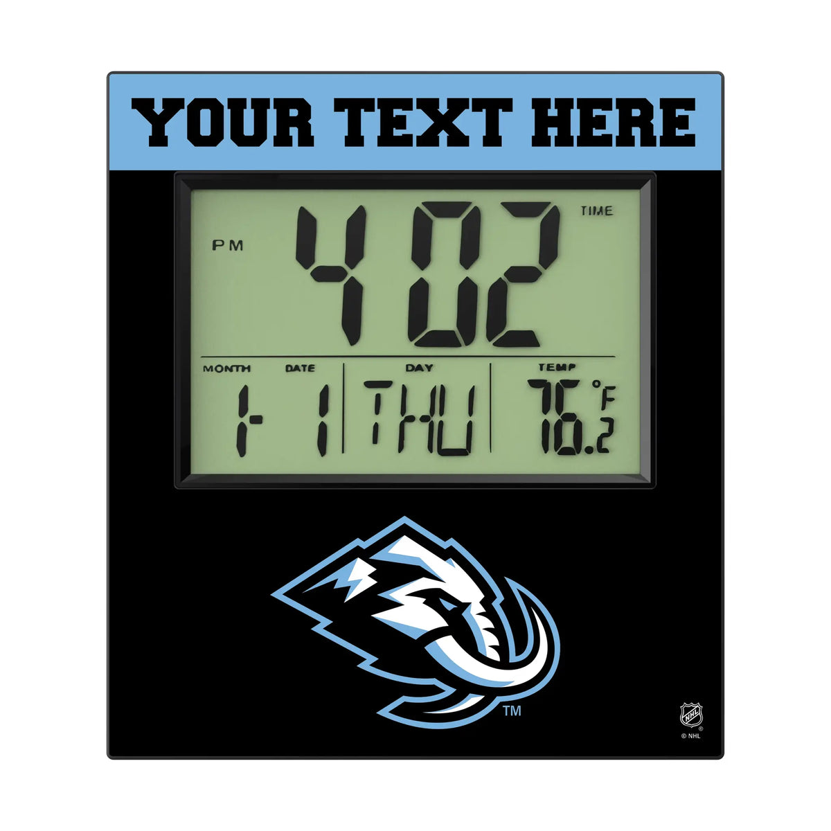 Utah Mammoth Personalized Color Block Wall Clock