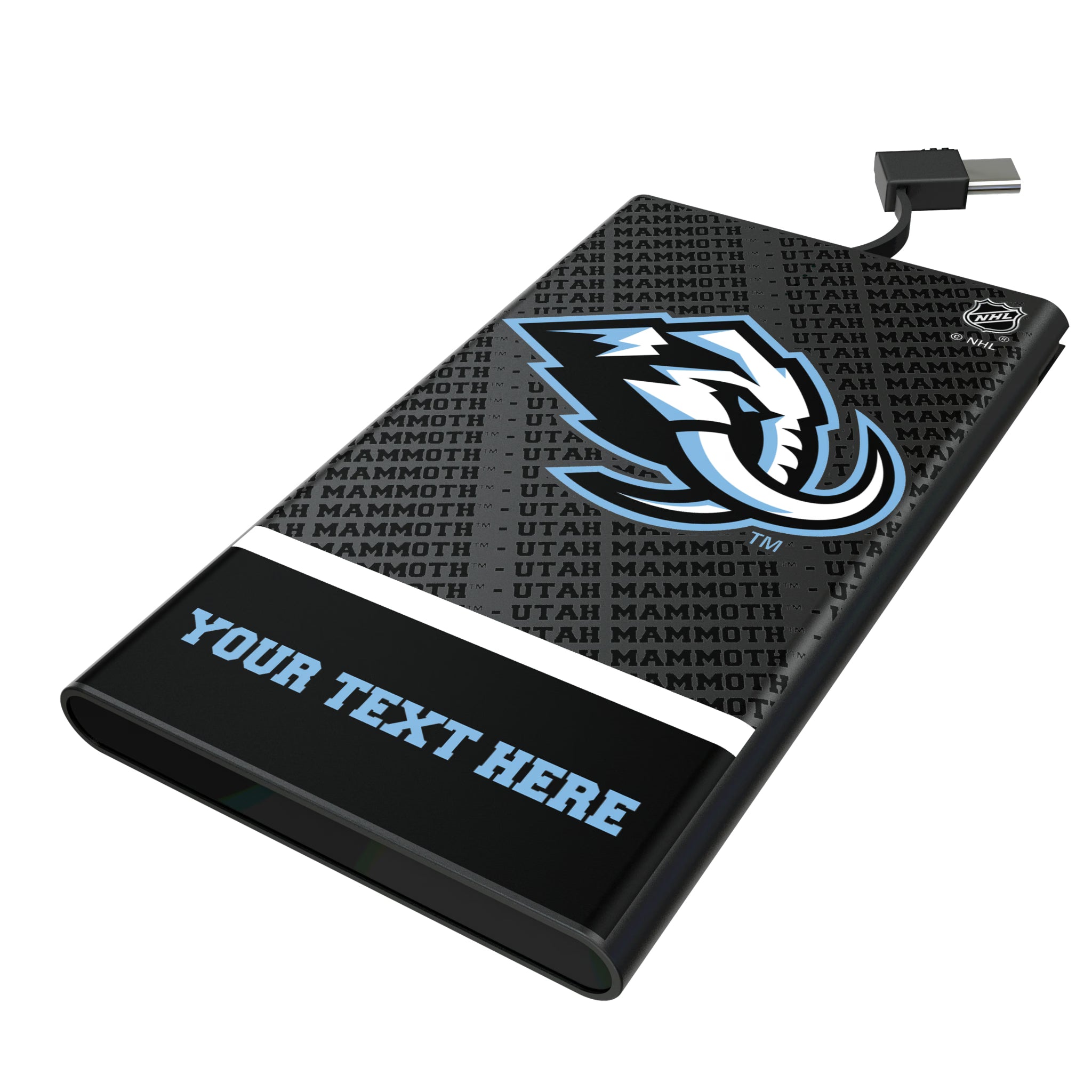 Utah Mammoth Personalized EndZone Plus 5000mAh Flat Powerbank