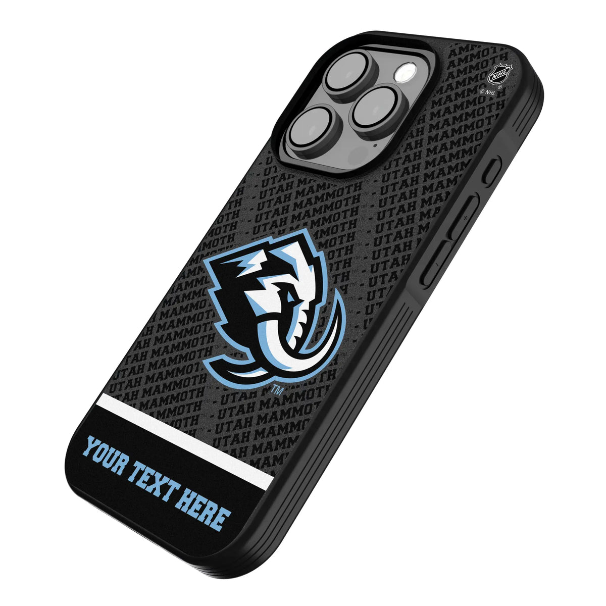 Utah Mammoth Personalized EndZone Plus iPhone Bump Phone Case for Apple iPhone - Isometric View