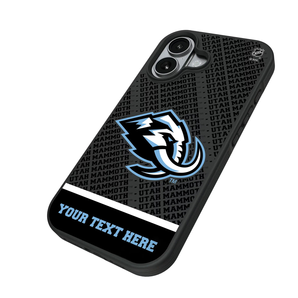 Utah Mammoth Personalized EndZone Plus iPhone Bump Phone Case for Apple iPhone - Isometric View#Device_iPhone 17