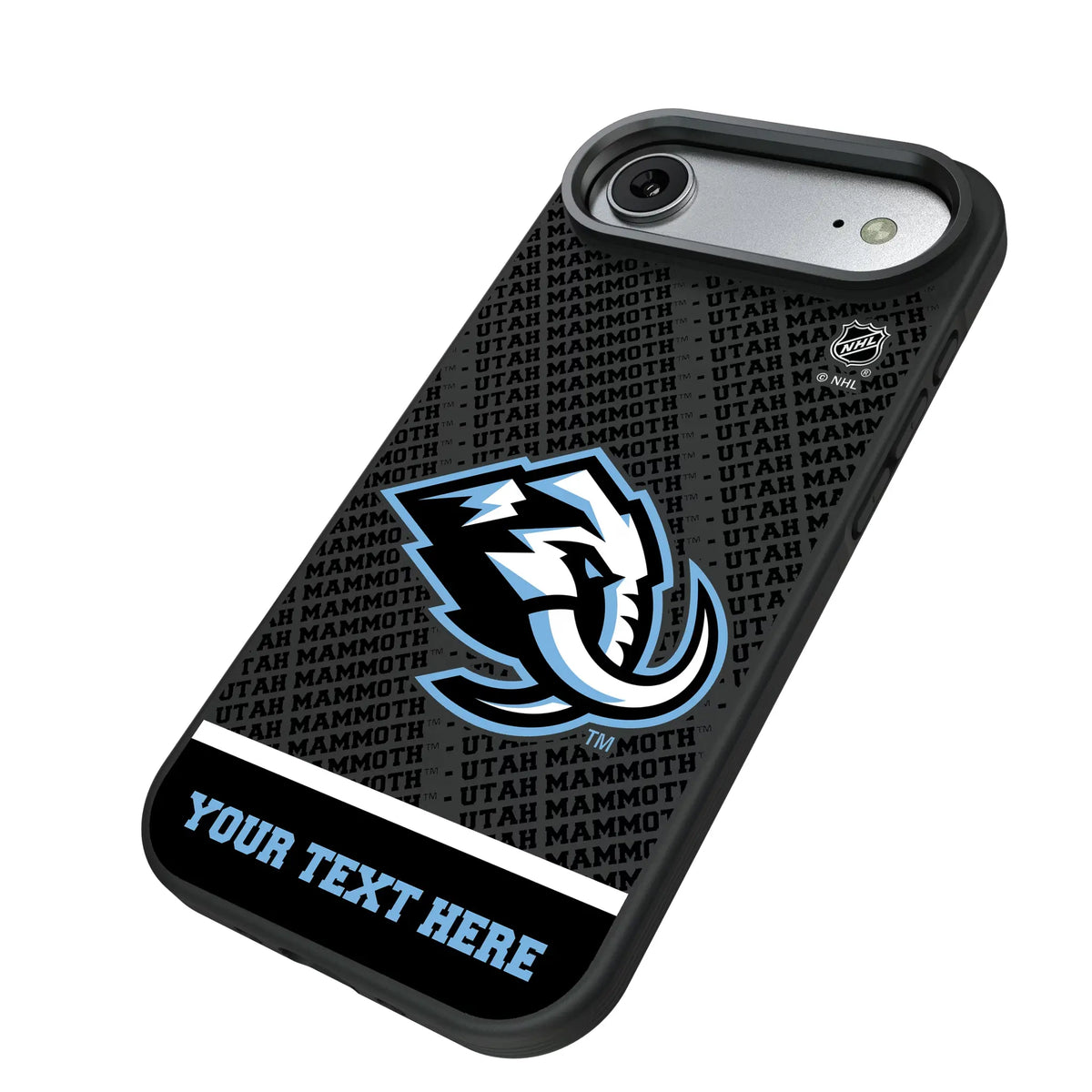Utah Mammoth Personalized EndZone Plus iPhone Bump Phone Case for Apple iPhone - Isometric View#Device_iPhone Air