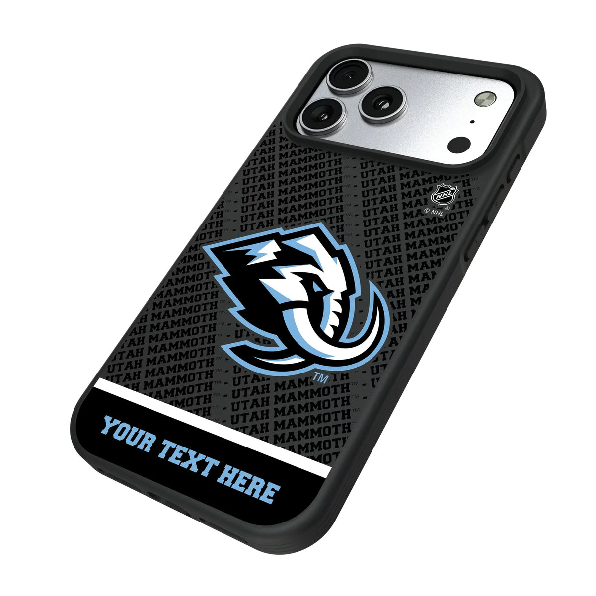 Utah Mammoth Personalized EndZone Plus iPhone Bump Phone Case for Apple iPhone - Isometric View#Device_iPhone 17 Pro Max